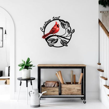 Personalized Name Garden Cardinal Metal Signs, Custom Family Name Yard Decor for Outdoor Outside, Cardinal Lawn Patio Stake Gardening Enthusiasts Grandmothers Gift