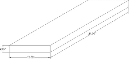 Joel's Antiques - 24 Inch Wooden Floating Shelves for Wall - 24x12x2 in - Made of Natural Wood - Short Heavy Duty Rustic Wall Shelves for Bedroom - Perfect for Bathroom, Kitchen - Medium Brown