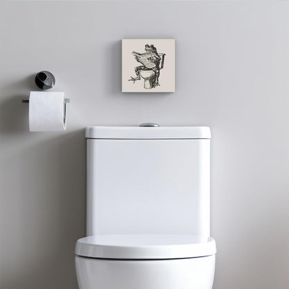 Funny Bathroom Decor, Funny Bathroom Wall Art, Black and White Bathroom Decor, Cute Bathroom Decor, Bathroom Decor for Shelves, Wooden Box Decor Sign for Home Farmhouse Office Living Room Table Shelf