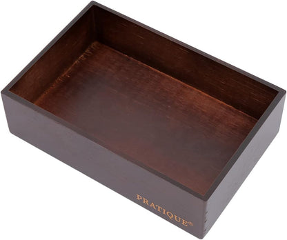 Bamboo Drawer Organizer - Kitchen Utensil Organizer Silverware Tray Cutlery Holder，Office Desk Supplies and Accessories,8.9 * 5.9 * 2.6,Nut-brown