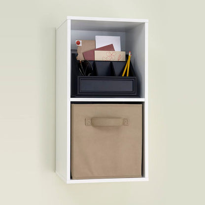 ClosetMaid Cubeicals 2 Cube Storage Shelf Organizer Bookshelf, Stackable or Hanging Wall Mount