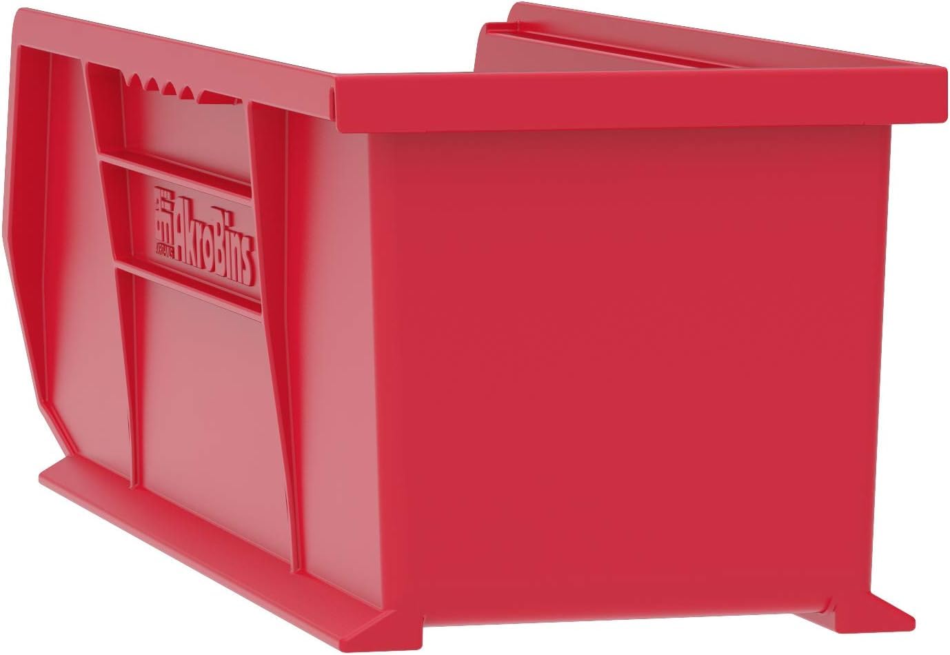 Akro-Mils 30234 AkroBins Plastic Storage Bins, 15"x5"x5", Red, 12-Pack