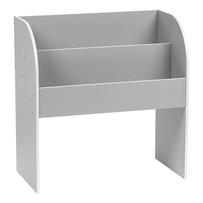IRIS USA 2-Tier Wooden Bookshelf with Deep Compartments, Gray