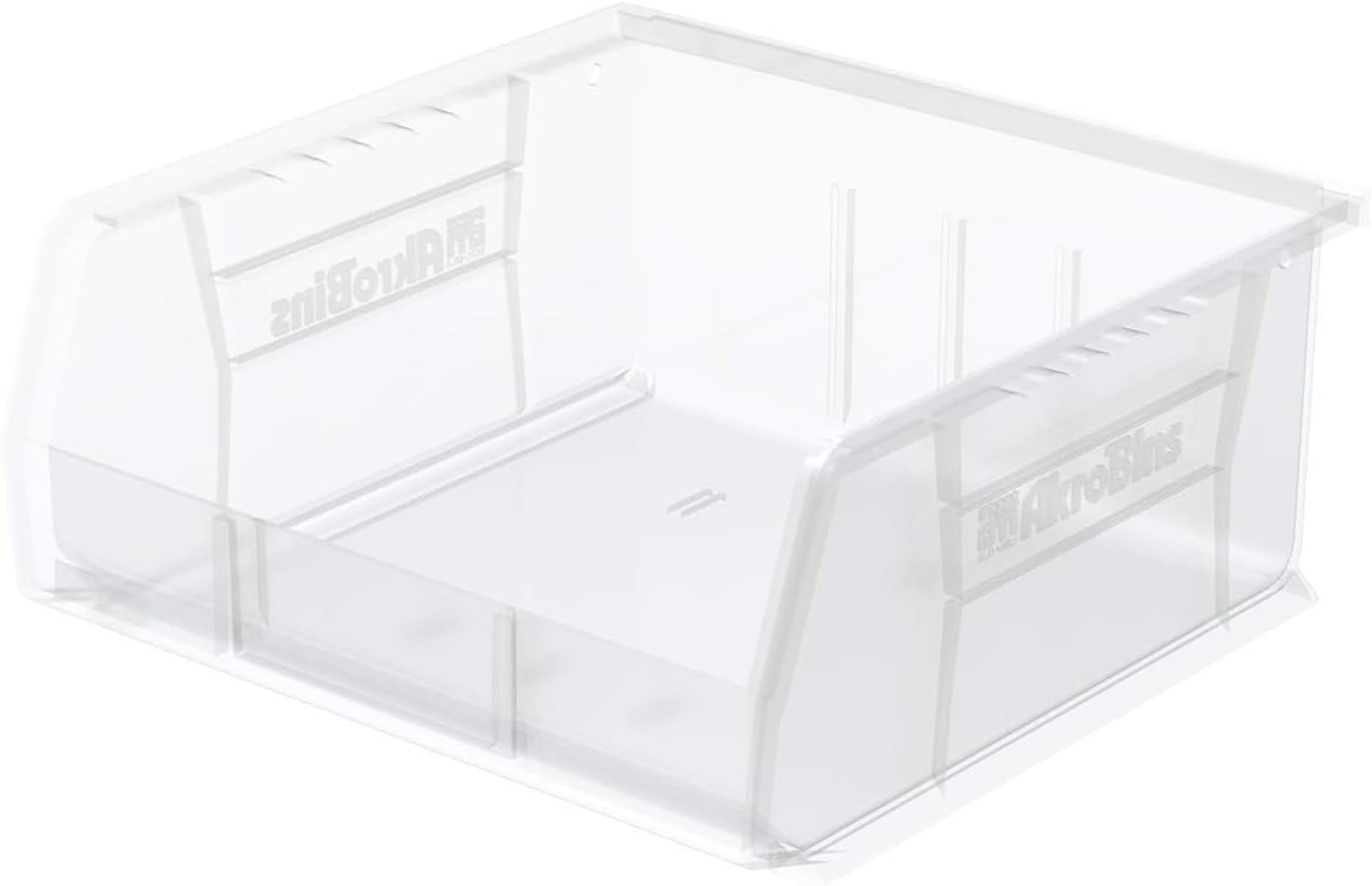 Akro-Mils 30235 AkroBins Plastic Storage Bins, 11"x11"x5", Clear, 6-Pack