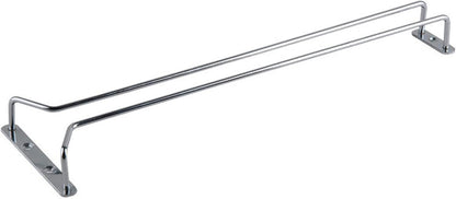 TrueCraftware- 16-Inch Wine Glass Rack Chrome Finish Set of 2- Stemware Rack Wire Hanging Rack Under Cabinet Wine Glass Stemware Holder Glass Storage Hanger Organizer for Kitchen and Bar