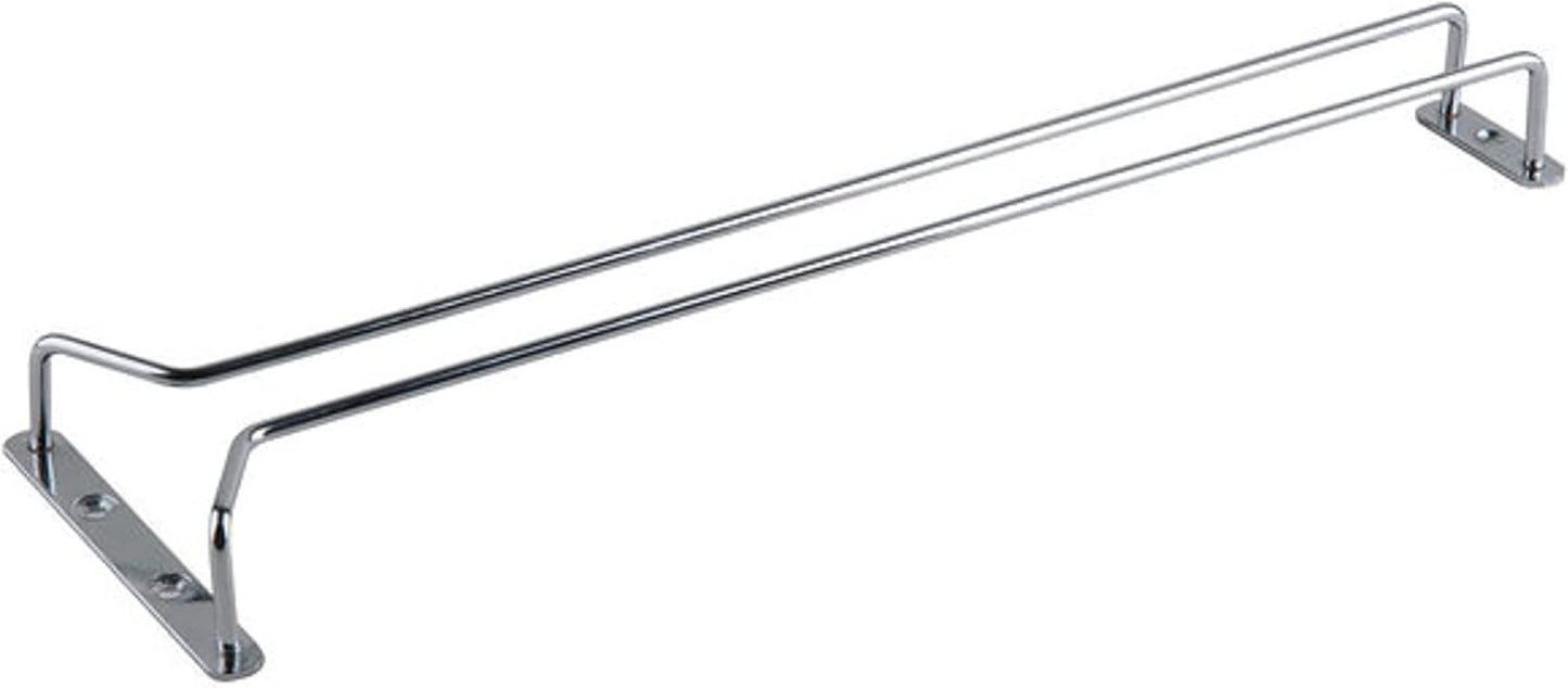 TrueCraftware- 24-Inch Wine Glass Rack Chrome Finish Set of 2- Stemware Rack Wire Hanging Rack Under Cabinet Wine Glass Stemware Holder Glass Storage Hanger Organizer for Kitchen and Bar