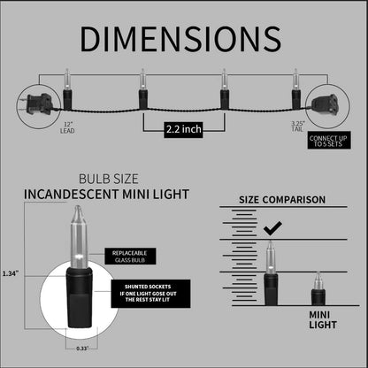 100LIGHTS Purple Extra-Bright with End Connectors Halloween Decorative Lights 5.98m UL Certified Mini String Light Set Waterproof for Halloween Home Garden Christmas Tree Party Patio Wedding