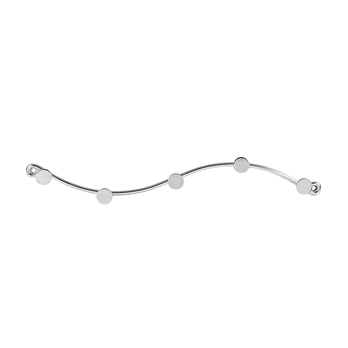 Spectrum Sweep Modern Wall Coat Rack 5 Hook for Hanging Coats Hats Bags Towels and Accessories