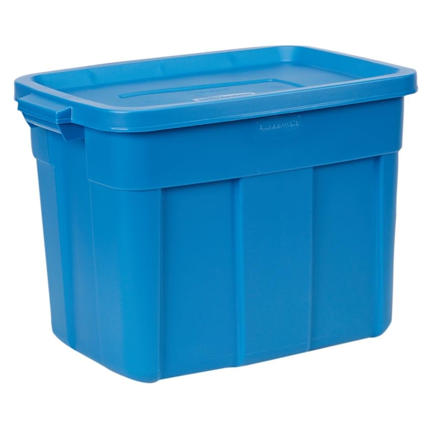 Rubbermaid Roughneck️ 3 Gallon Storage Totes, Pack of 6, Durable Stackable Storage Containers with