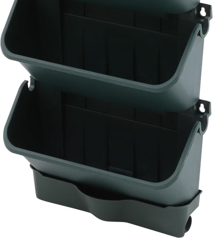 18 Pots Self-Watering Vertical Wall Planter, 39.4”L x 39.4”H Stackable Plastic Wall-Mounted Plant Grow Pots, Wall Hang Garden Planter Outdoor Indoor for Herbs Flowers Strawberries (Green)