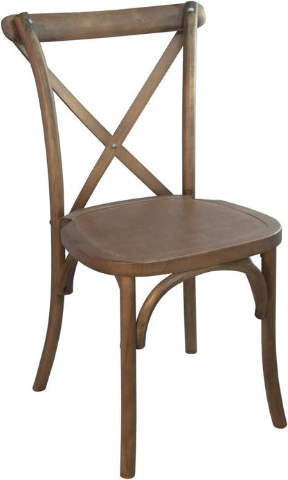 EMMA + OLIVER Light Brown X-Back Chair