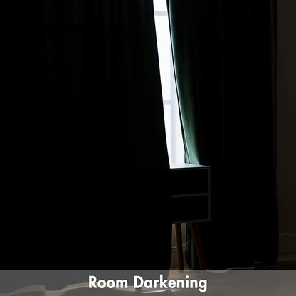 MIULEE Olive Green Velvet Curtains Thermal Insulated Blackout Curtain Drapes for Bedroom Living Room Darkening 100 Inches Long Curtains Panels Rod Pocket Set of 2