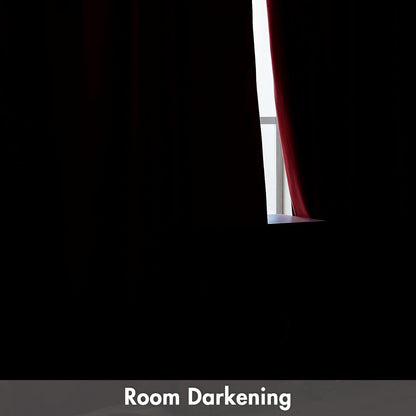 MIULEE Christmas Red Velvet Curtains Thermal Insulated Blackout Curtain Drapes for Bedroom Living Room Darkening 84 Inches Long Curtains Panels Rod Pocket Set of 2