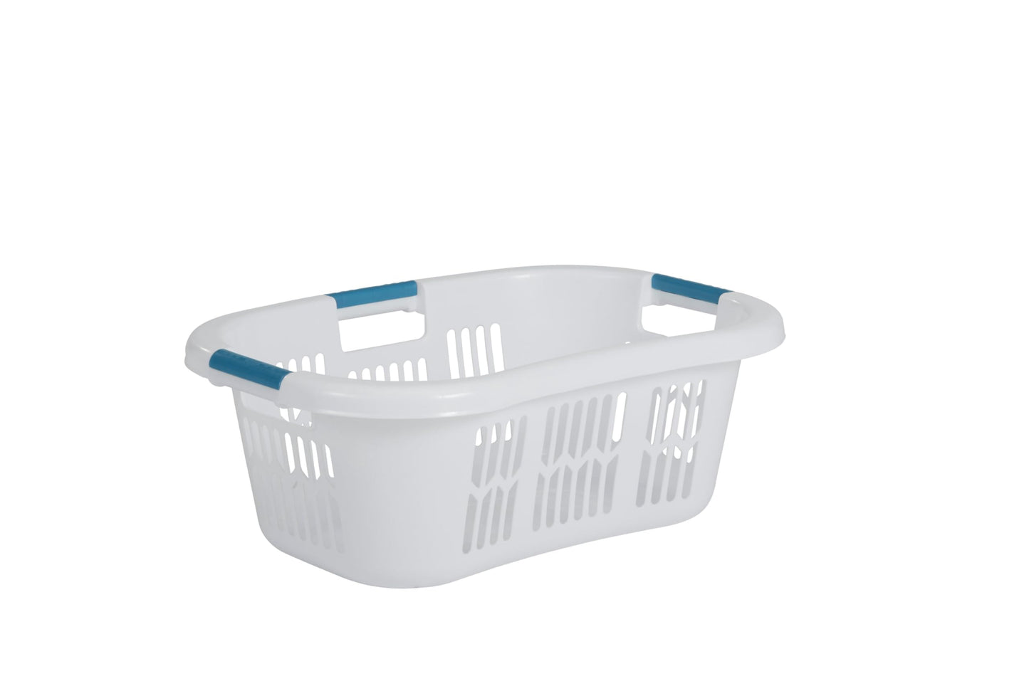 Rubbermaid Large Hip-Hugger Laundry Basket/Hamper, 1.5-Bushel, White, Stackable Storage