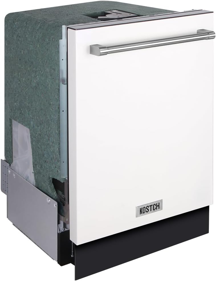 Large Capacity 24 inch Top Control Built-In Dishwasher with Third Rack ??ENERGY STAR Certified, 47-dBA Ultra-Quiet, Stainless Steel (White)