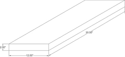 Joel's Antiques - 30 Inch Wooden Floating Shelves for Wall - 30x12x2 in - Made of Natural Wood - Long Heavy Duty Rustic Wall Shelves for Bedroom - Perfect for Living Room, Kitchen - Medium Brown