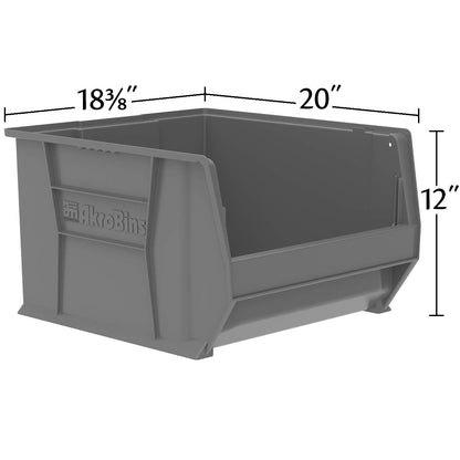 Akro-Mils 30283 Super-Size AkroBins Plastic Storage Bins, Space-Saving Stackable Bins for Garage