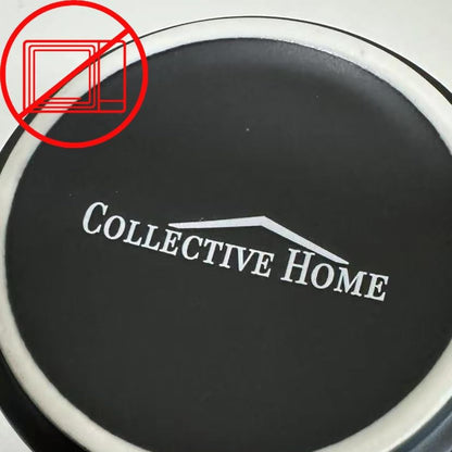 COLLECTIVE HOME - Black Monogram Ceramic Mugs, 15 oz Golden Initial Coffee Cups, Elegant Alphabet Tea Mugs, Personalized Halloween Mug with Gift Box, Perfect for Office and Home Décor (l)