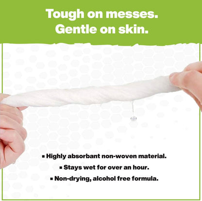 Crocodile Cloth Power Scrub - 6 pack. 480 (15" x 10") Heavy Duty Cleaning Wipes. Safe on Skin & Multiple Surfaces. Infused with Aloe & Vitamin E. Textured, Large, Pre-Moistened & Absorbent.