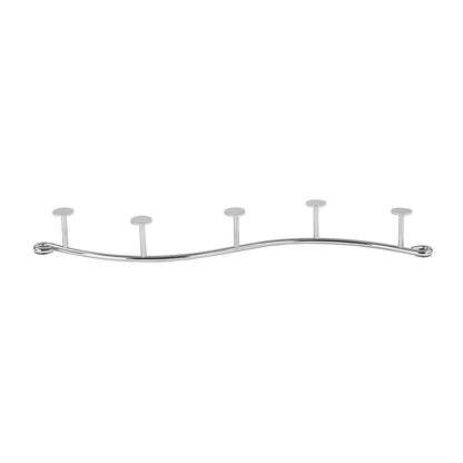 Spectrum Sweep Modern Wall Coat Rack 5 Hook for Hanging Coats Hats Bags Towels and Accessories