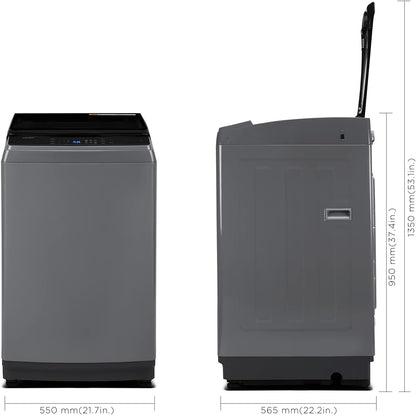 COMFEE??Washing Machine 2.4 Cu.ft LED Portable Washing Machine and Washer Lavadora Portátil Compact Laundry, 8 Models, Environmentally Friendly, Child Lock for RV, Dorm, Apartment Magnetic Gray