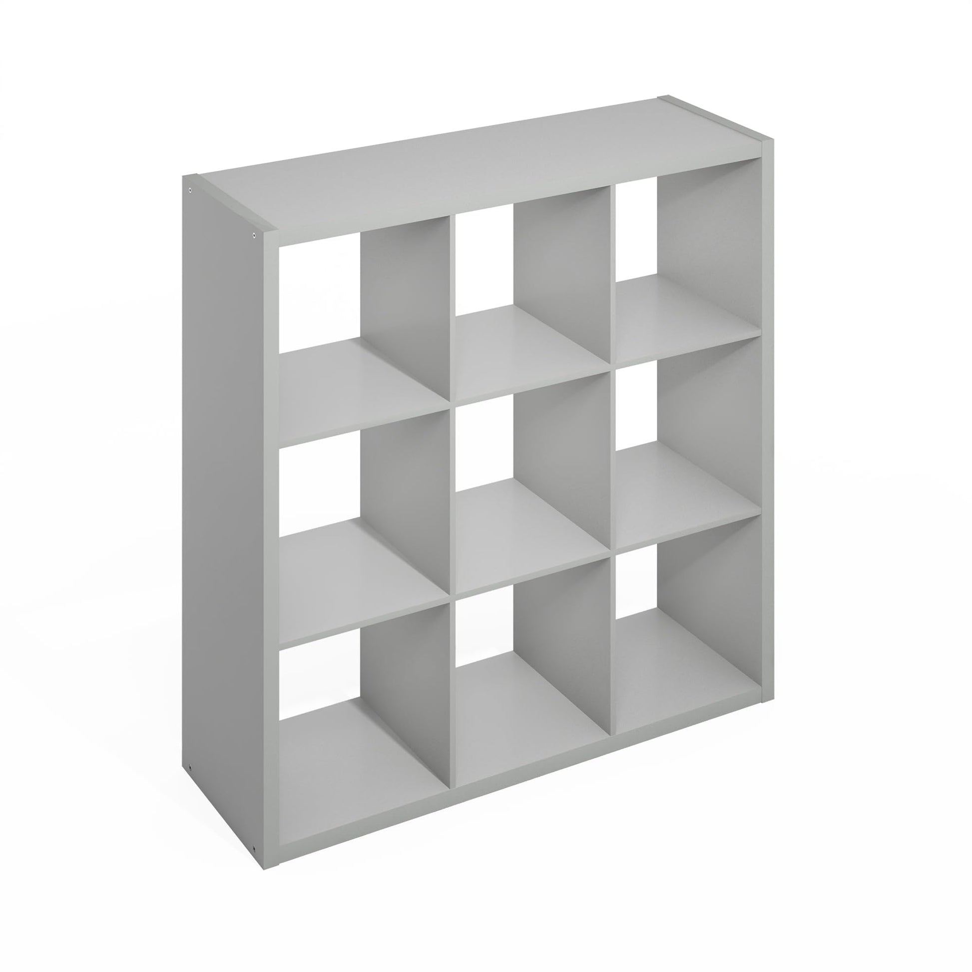 Furinno Simple 9-Cube Storage Organizer, Display Shelf, Light Grey