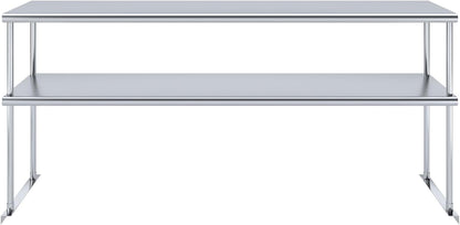 AmGood Double OverShelf Stainless Steel NSF - Many (72" Long x 14" Deep)