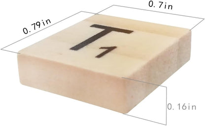 500 Wood Letter Tiles,Scrabble Letters for Crafts - DIY Wood Gift Decoration - Making Alphabet Coasters and Scrabble Crossword Game