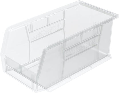 Akro-Mils 30230 AkroBins Plastic Storage Bins, 11"x5"x5", Clear, 12-Pack
