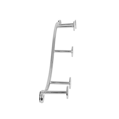 Spectrum Sweep Modern Wall Coat Rack 5 Hook for Hanging Coats Hats Bags Towels and Accessories