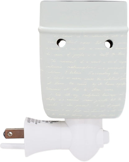 Elanze Designs Birds on a Tree Believe Grey Ceramic Stoneware Electric Plug-in Outlet Wax and Oil Warmer