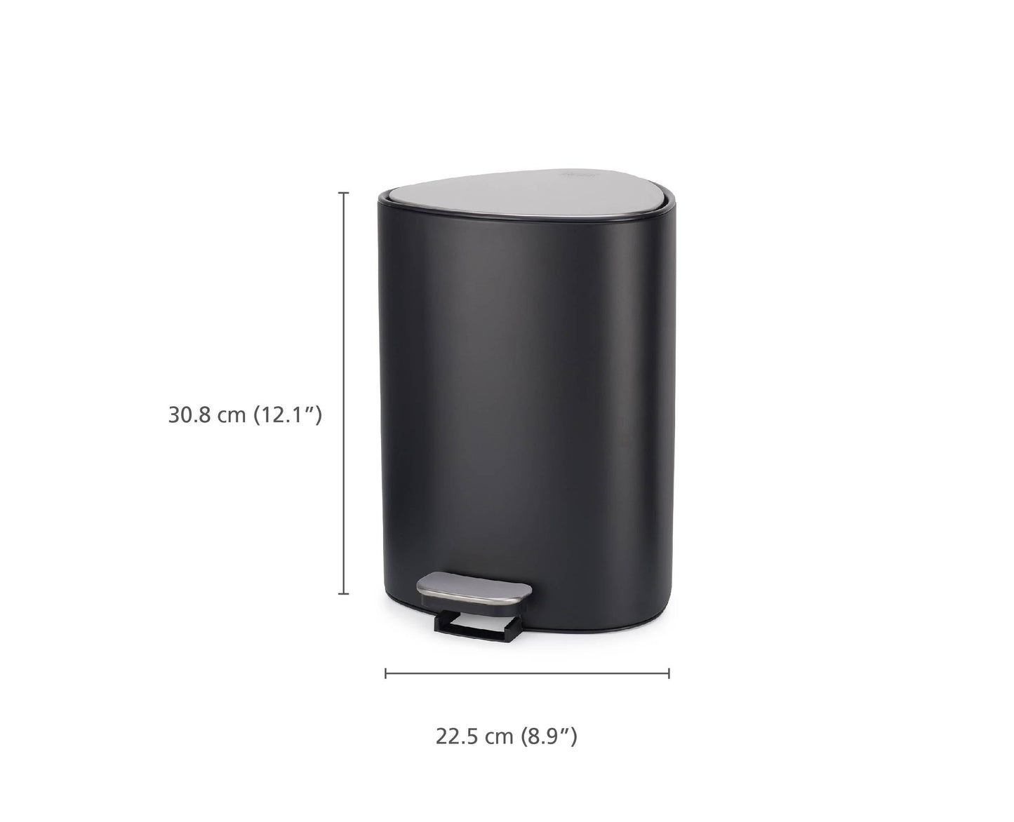 Joseph Joseph EasyStore Stainless Steel 5 Liter/1.3 Gallon Pedal Trash Can with Bin Liner Storage