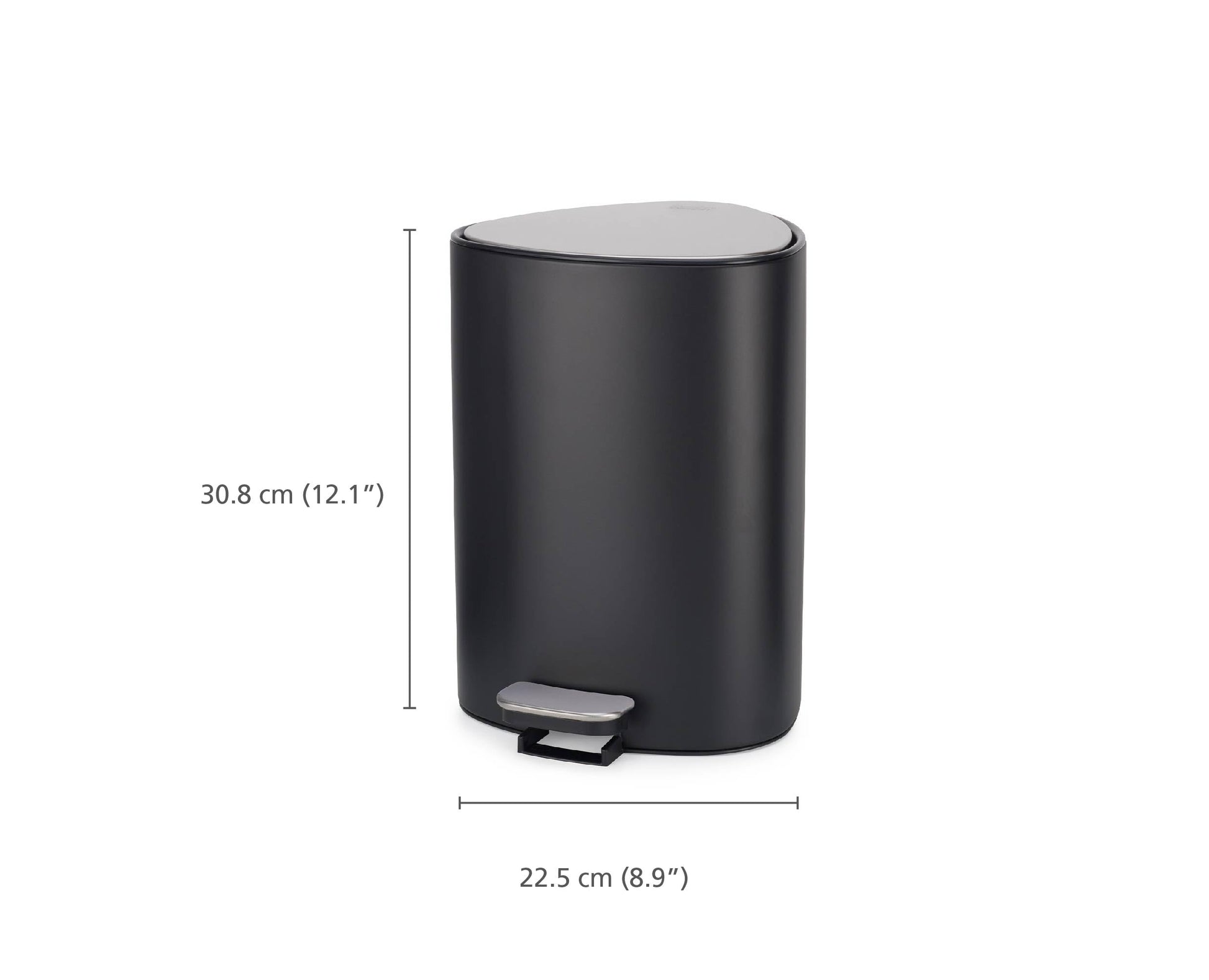 Joseph Joseph EasyStore Stainless Steel 5 Liter/1.3 Gallon Pedal Trash Can with Bin Liner Storage