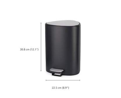 Joseph Joseph EasyStore Stainless Steel 5 Liter/1.3 Gallon Pedal Trash Can with Bin Liner Storage