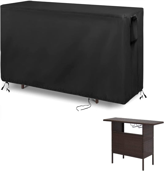 Kingling Outdoor Table Cover for Outdoor Bar Table, 55 Inch Waterproof Patio Bar Table Cover for
