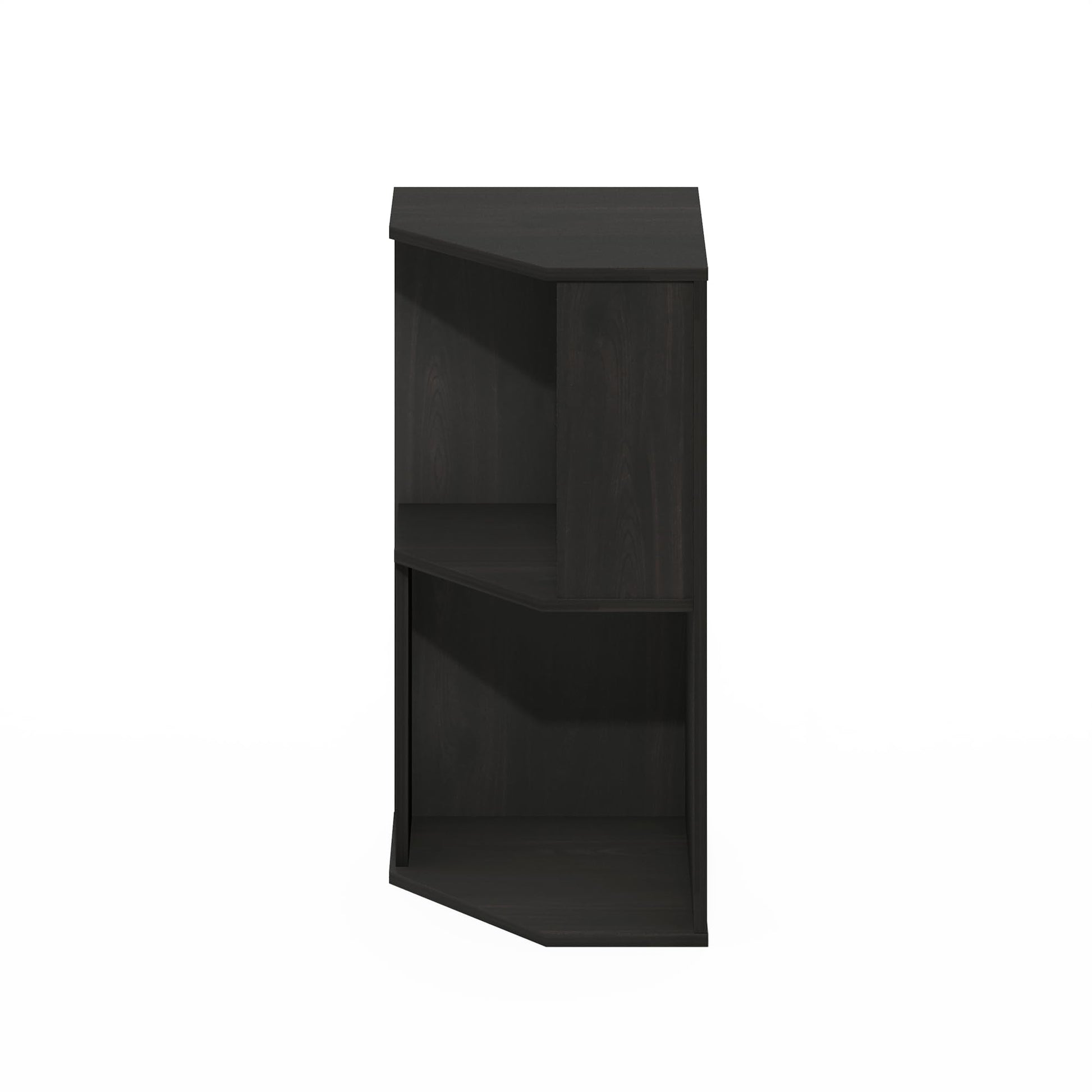 Furinno ECON Corner Shelf, 2-Tier Corner Book Shelf, Standing Storage Shelves, Cube Display Rack
