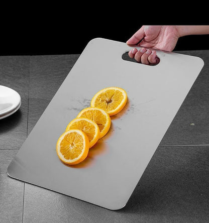 Titanium Cutting Board, New Titanium Cutting Board, Top, 100% Pure Titanium Cutting Boards for Kitchen, Healthy Premium Dual-Sided Chopping Board for Fruit, Meat, Vegetable. (Medium - 14" x 10")