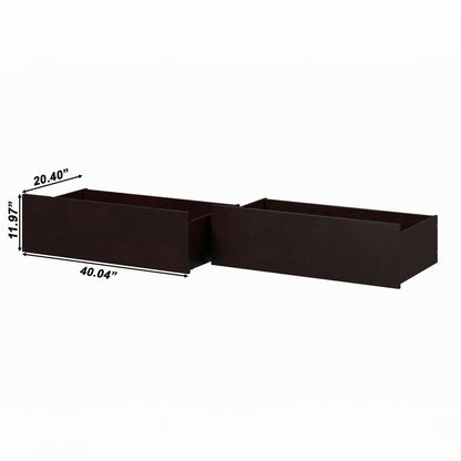 AFI Queen/King/Twin XL Under Bed Storage Drawers (Set of 2), Espresso