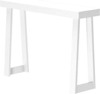Plank+Beam Solid Wood Console Table, 46.25 Inch, Sofa Table, Narrow Entryway Table for Hallway, Behind The Couch, Living Room, Foyer, Easy Assembly, White