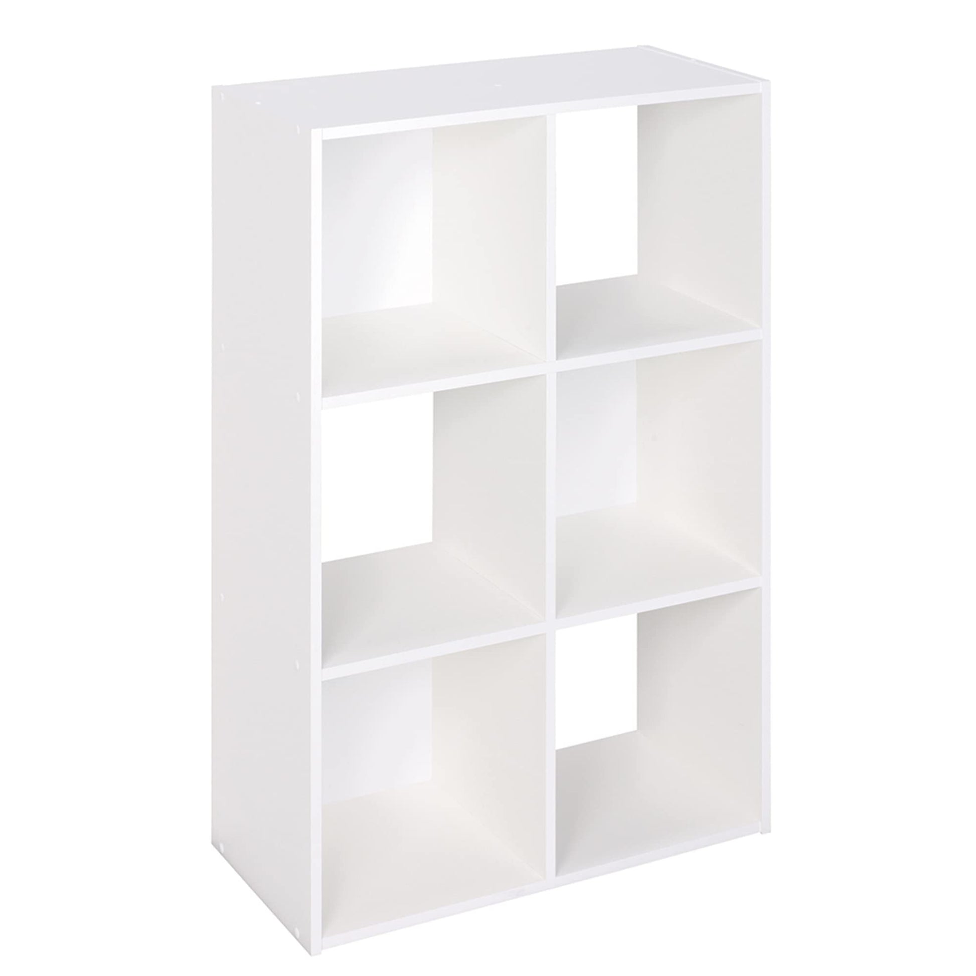 ClosetMaid Cubeicals 6 Cube Storage Shelf Organizer Bookshelf, Stackable, Vertical or Horizontal