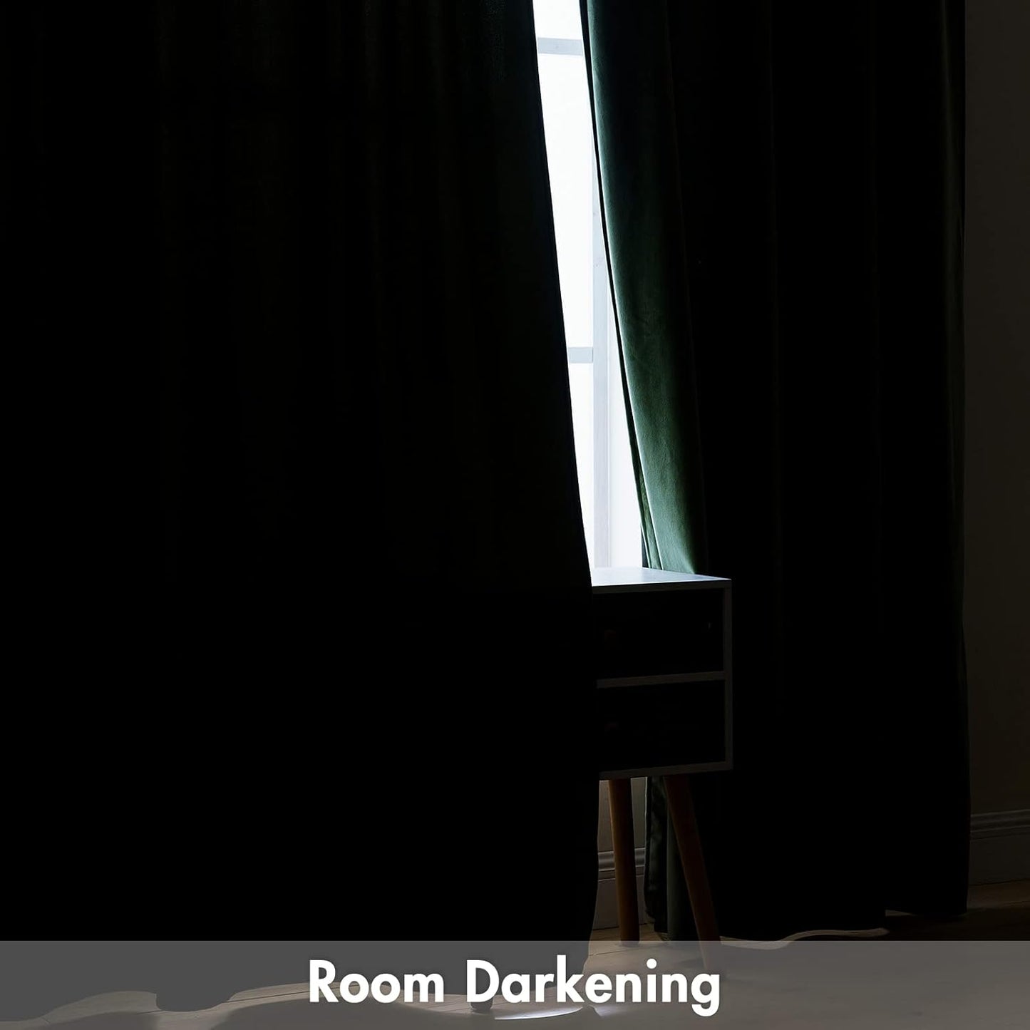 MIULEE Olive Green Velvet Curtains Thermal Insulated Blackout Curtain Drapes for Bedroom Living Room Darkening 108 Inches Long Curtains Panels Rod Pocket Set of 2