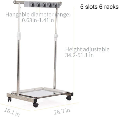 movable mop broom holder put wet mops floor standing cleaning tool rack stainless for schools, hospitals, factories, hotels, restaurant, etc.