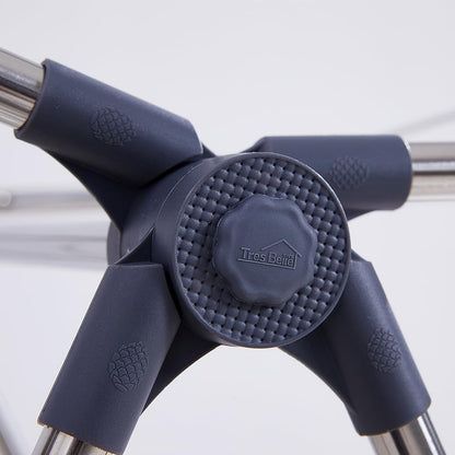 TRES BELLE 25NEW Stainless Steel Clothes Drying Rack(L)–Foldable,Lightweight,Anti-Slip Elastic Rods,Made in Korea,Indoor & Outdoor Use,Rust-Resistant,Towels Drying,Underwear,Baby Clothes–L Sizes