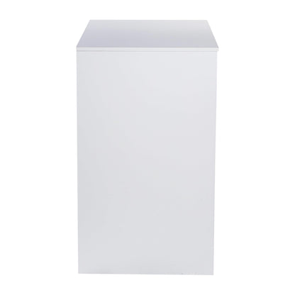 Flash Furniture Mini Fridge Bookshelf with Multiple Cubbies, White
