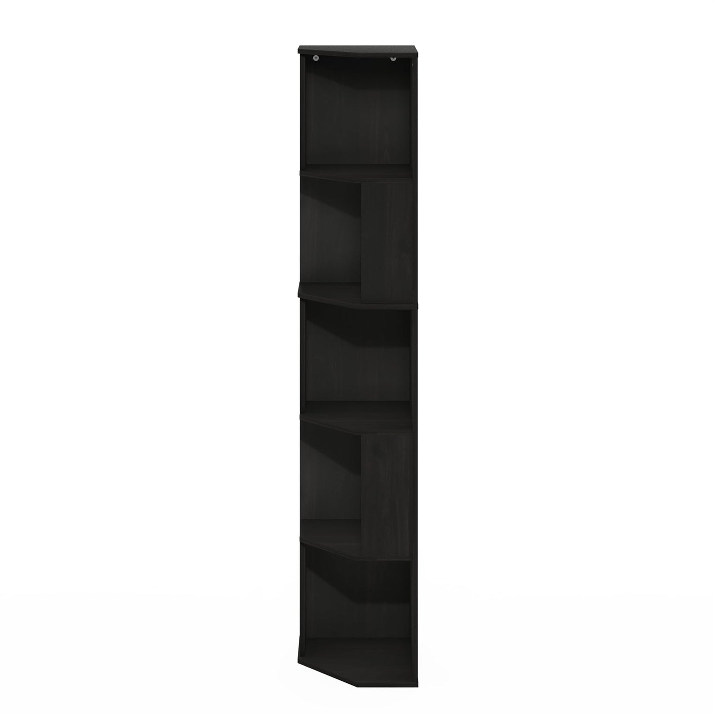 Furinno ECON Corner Shelf, 5-Tier Corner Book Shelf, Standing Storage Shelves, Cube Display Rack