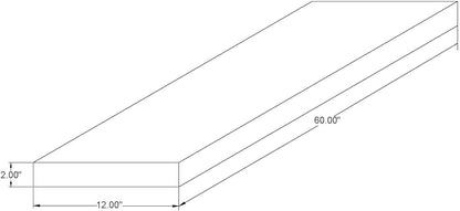 joelsantiques - 60 Inch Wooden Floating Shelves for Wall - 60x12x2 in - Made of Natural Wood - Long Heavy Duty Rustic Wall Shelves for Bedroom - Perfect for Living Room, Kitchen - Beige