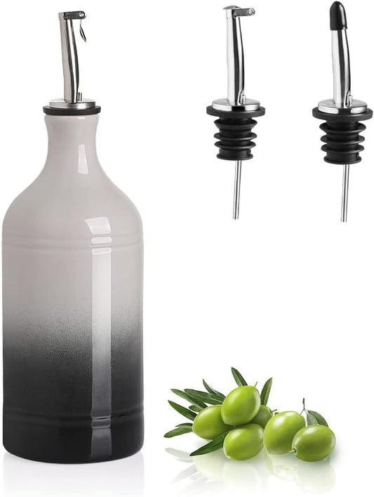 Sweejar Ceramic Olive Oil Dispenser Bottle, Opaque Oil Cruet Protects Oil to Reduce Oxidation