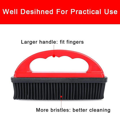 Rubber Pet Hair Removal Brush Lint & Hair Removal Cat Dog Hair Remover Brush Pet Hair Removal Tool Silicone Lint and Debris Remover for Cleaning, Grooming, Lint and Fur Removal, Home,Red
