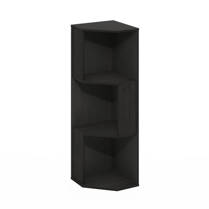 Furinno ECON Corner Shelf, 3-Tier Corner Book Shelf, Standing Storage Shelves, Cube Display Rack