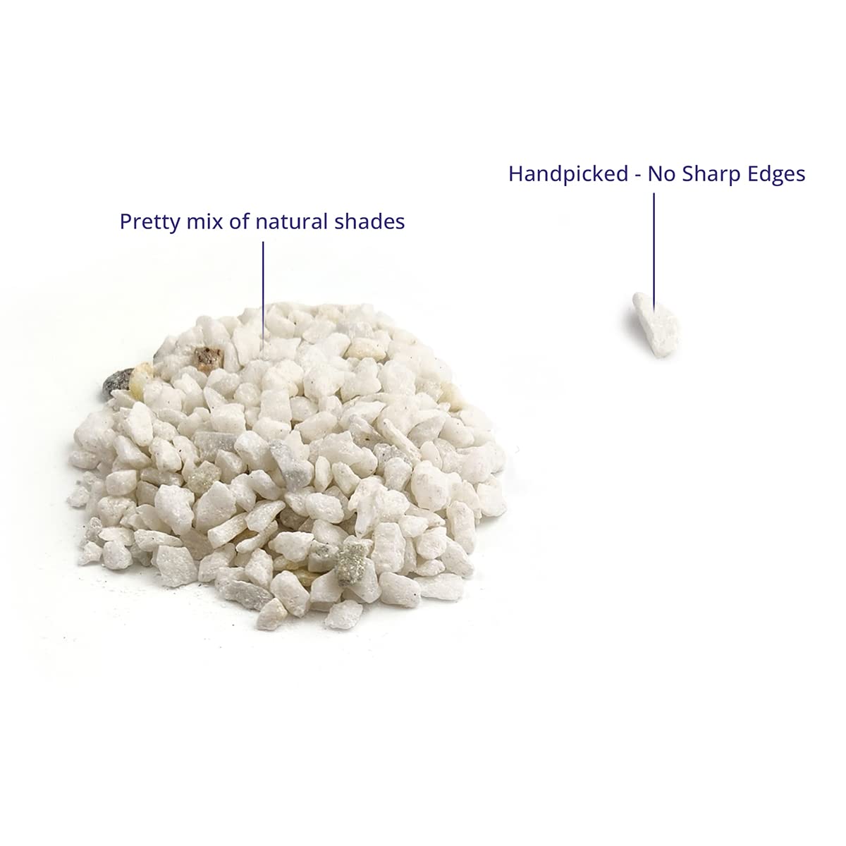 Royal Imports 5LBS River Pebbles Decorative Ornamental Rocks, Garden Landscaping Stones, Gravel Filler for Plants, Vases, Succulents, Home Decor, Aquariums, Crafting, Animal Habitat - Mini White